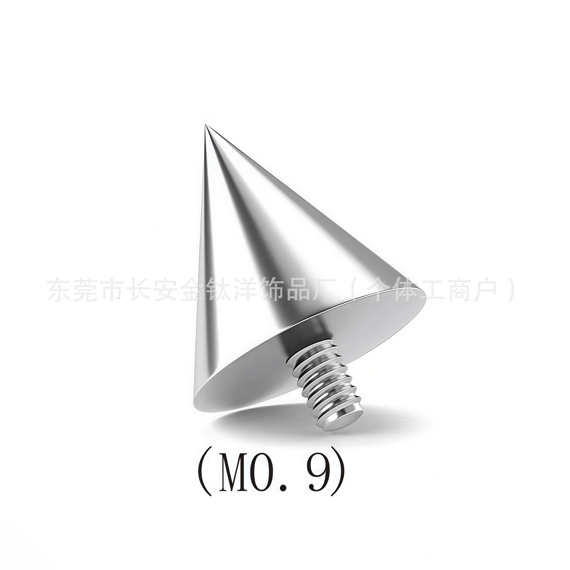 G23 Titanium Pointed Cone Devil Nail Lip Labret Stud Externally Threaded Body Piercing Jewelry - Image 2