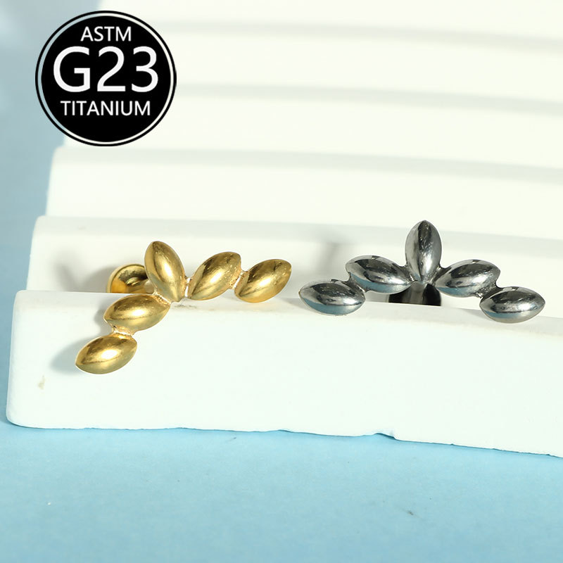G23 Titanium Flat Back Earrings 16G Labret Studs for Ear Cartilage Lip Piercing Unisex - Image 3