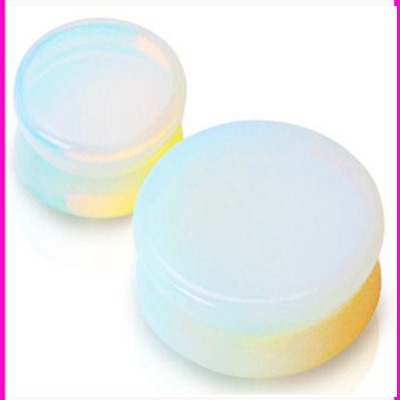 Geometric Glass Stone Ear Stretcher Gauges - 16mm Conjoined Ear Plugs for Stretched Ear Piercing - Image 3