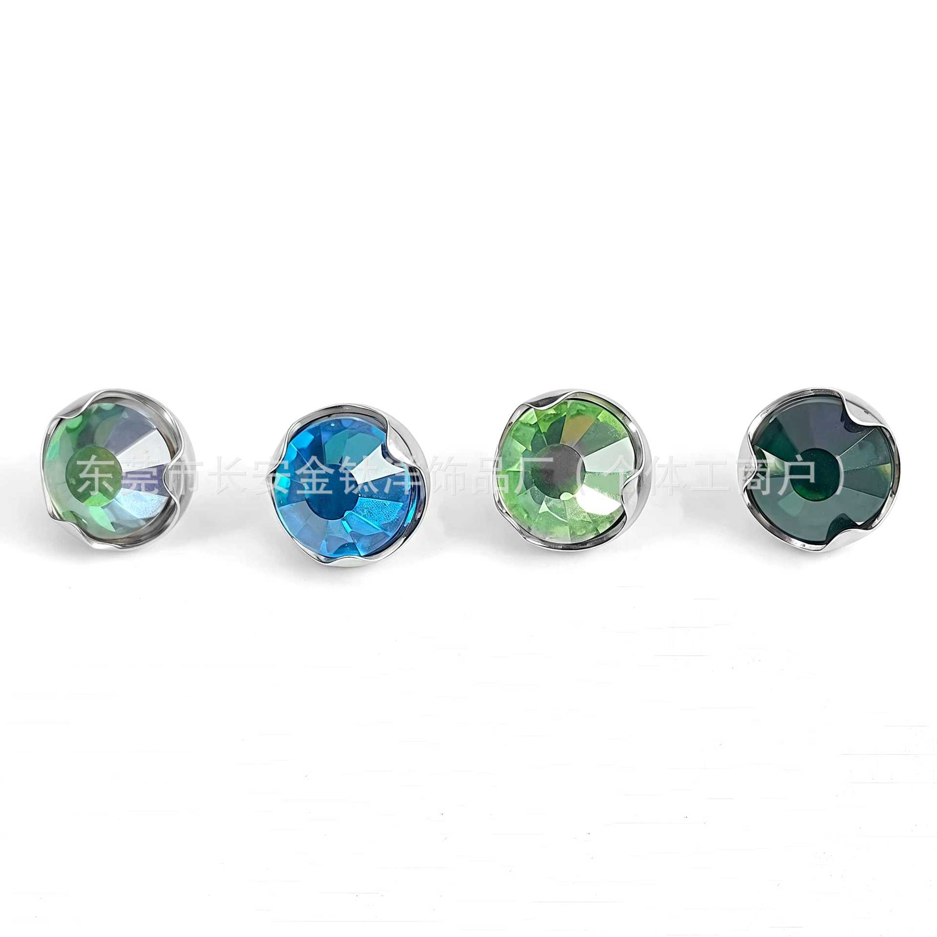 F136 Titanium Wave Edge CZ Embedded Lip Stud Barbell G23 Titanium Piercing Jewelry - Image 3