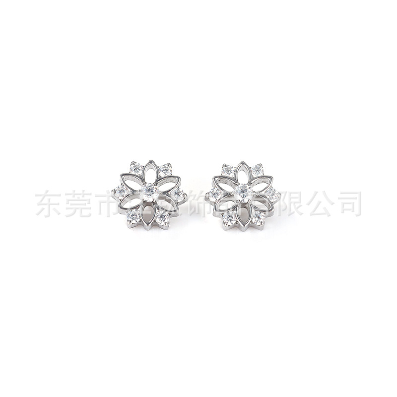 Titanium Flower Zircon Ear Bone Nail Labret Stud - ASTM F136 (G23) Ear Piercing Jewelry - Image 5
