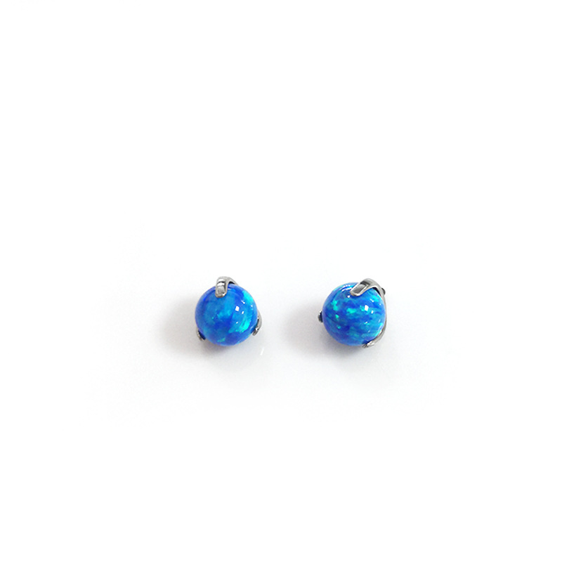 F136 Lip Nail Opal 3/4/5mm Three-claw Ball Opal Ball G23 Titanium Piercing Jewelry Accessories Tongue Nail Ear Bone Nail - Image 5