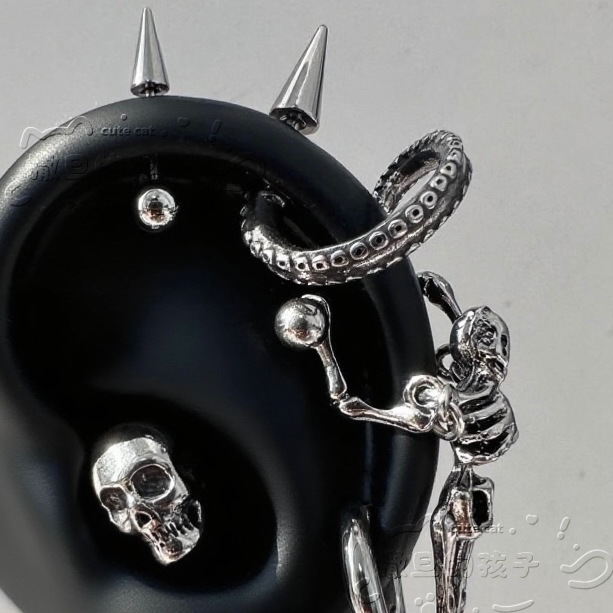 Satan's Child Bone Binding Poem Earrings - Non-Fading 316L Surgical Steel Ear Bone Studs for Cartilage, Helix, Tragus, Conch & Daith - Devil Stud Earrings for Men Women - Image 3