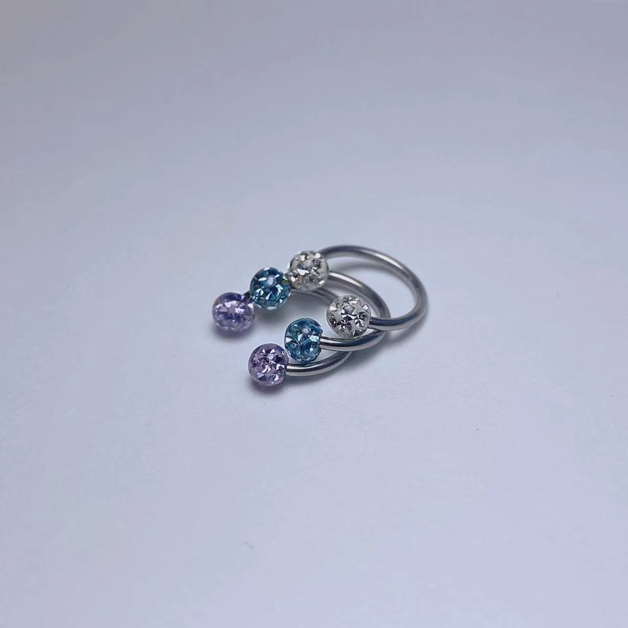 Lip Ring Horseshoe Clicker 316L Surgical Steel 1.2mm 12mm Inner Diameter 4mm Ball External Thread Body Piercing Jewelry - Image 5