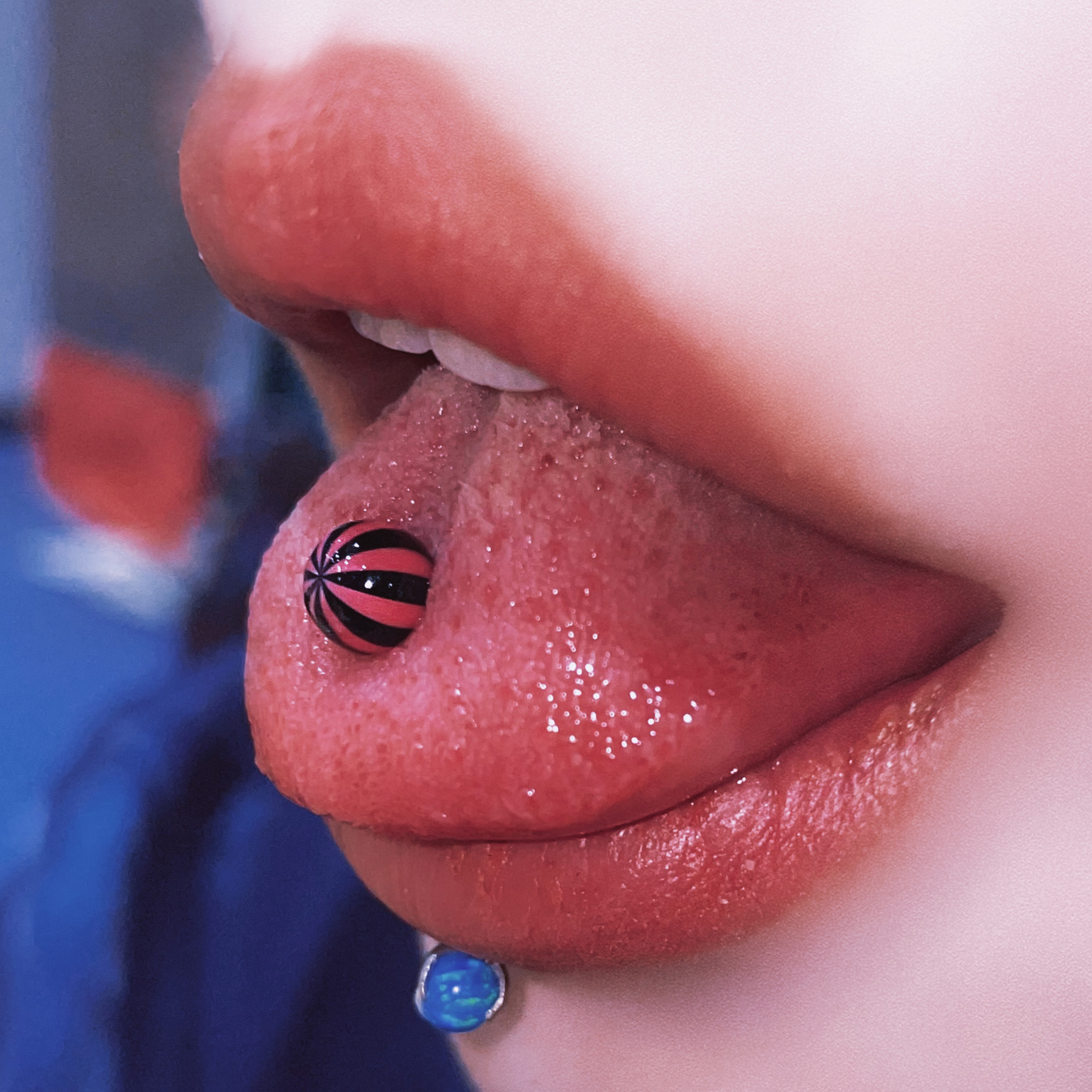 Tongue Nail Hot Girl Punk Tongue Ring Barbell 316L Surgical Steel Striped Tongue Piercing Jewelry Wholesale - Image 4