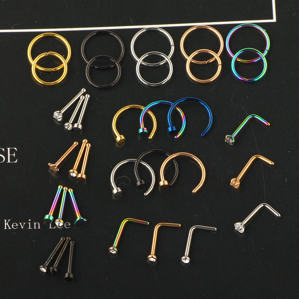 Stainless Steel Nose Clip Hoop Fake Piercing Nose Ring Set Wholesale Body Jewelry - Image 5
