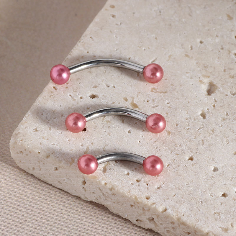 Basic Stainless Steel and Acrylic Eyebrow and Lip Piercing Set 6-10mm - 3 to 12 Pieces - Image 5