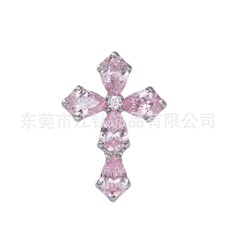 G23 Titanium Water Drop Cross Earring with 5A Zircon - 14G Cartilage Ear Bone Nail Piercing Jewelry - Image 5