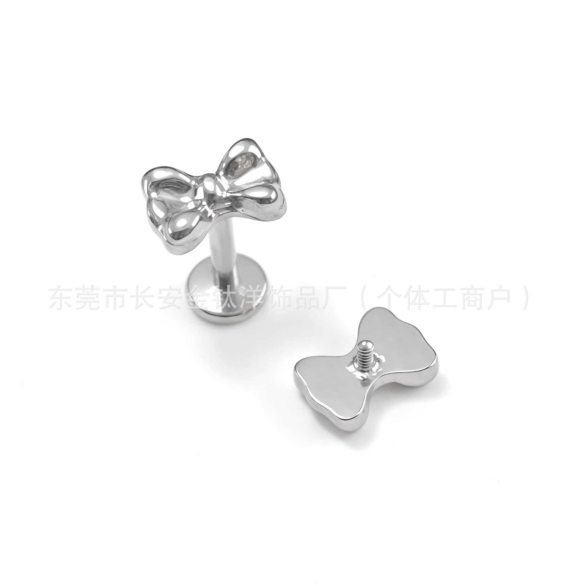F136 Titanium Internal Thread Bow Lip Nail Nose Nail Ear Nail Ear Bone Nail G23 Titanium Alloy Body Piercing Jewelry - Image 3