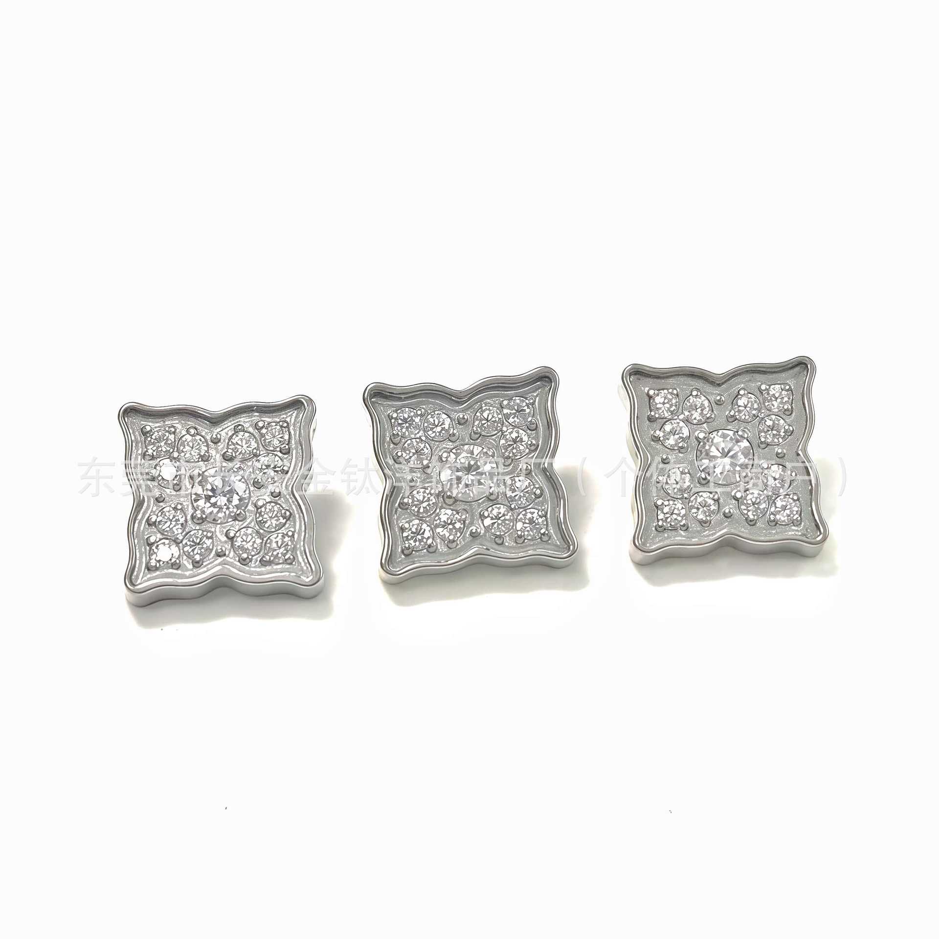 F136 Titanium Flower Inlaid 5A Zircon Earrings Lip Nose Studs Ear Bone Nails G23 Titanium Alloy Body Piercing Jewelry - Image 5