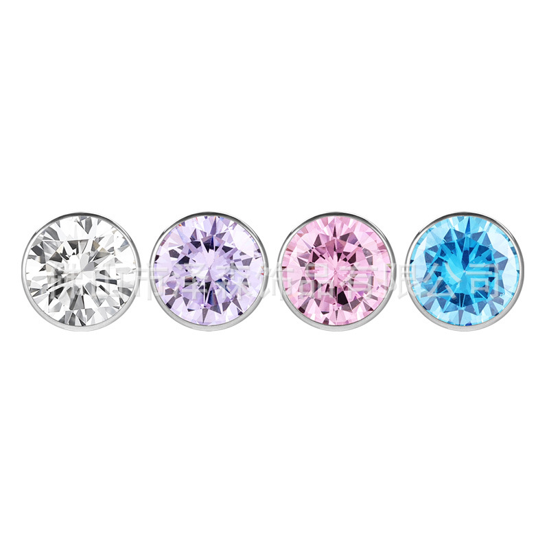 F136 Titanium Alloy Earrings Lip Nails 5A Zircon Inlaid Body Piercing Jewelry Ear Bone Nail Accessories - Image 4