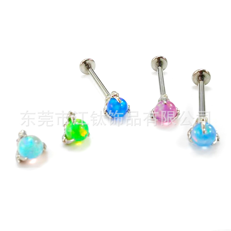 G23 Titanium Ear Cartilage Stud Dragon Claw Jelly Australian Treasure Ball Opal Piercing Jewelry - Image 5