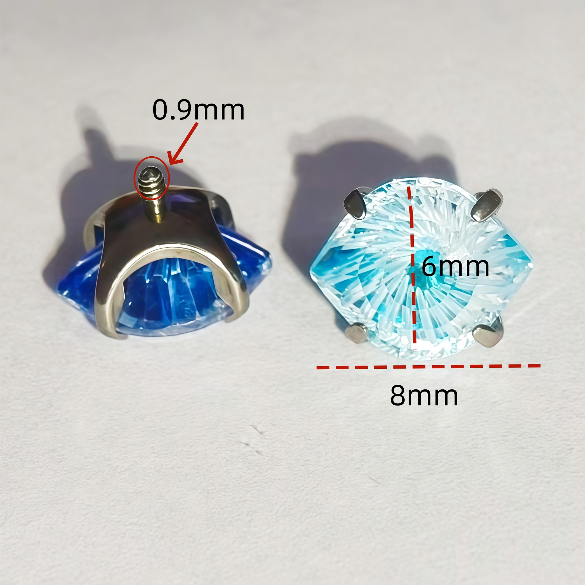 F136 Titanium Alloy Angel Eye Ear Studs Wholesale Cochlear Studs Bone Studs Replacement Heads with 0.9 Thread - Image 4