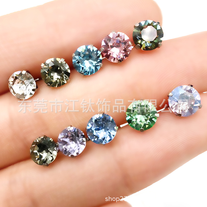 Titanium Flash Genuine Stone F136 Ear Bone Nail Lip Nail G23 Titanium Alloy Inner Spiral Drill Bit Ear Stud - Image 3
