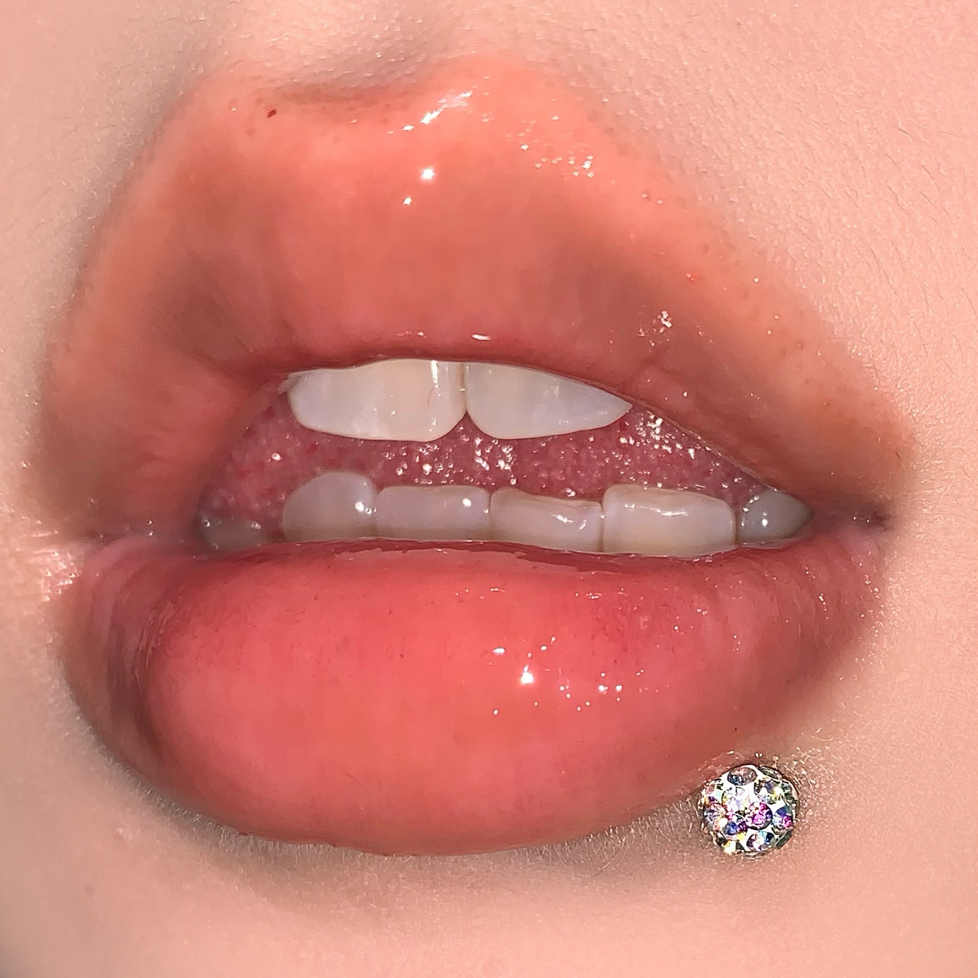 6-Color Shambhala Mud Ball Lip Labret Stud, Titanium Steel Straight Barbell, Ear Cartilage Stud, European American Style Piercing Jewelry Wholesale - Image 3