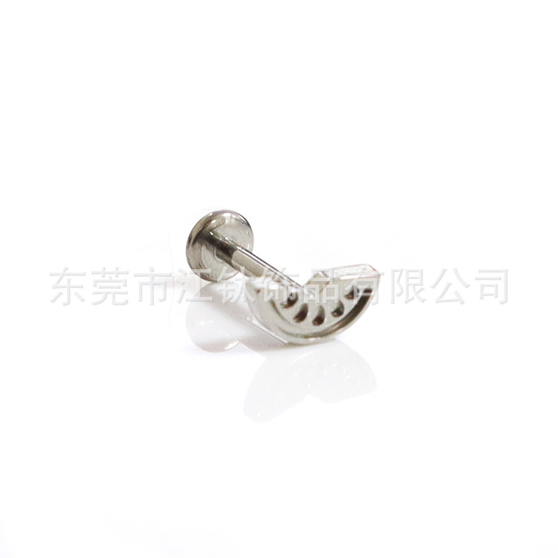 F136 Titanium Stud Earrings Watermelon Internal Thread Pin Lip Nail Cross-Border G23 Titanium Alloy Body Piercing Jewelry Ear Bone Nail - Image 5