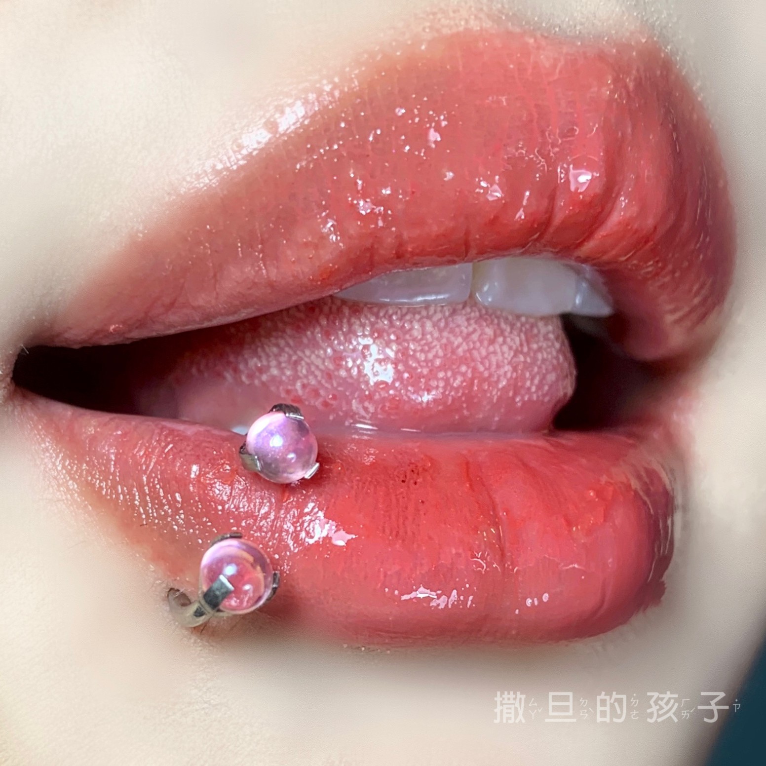 Lip Ring Titanium Steel Agate Lip Nail Lip Ring Ear Bone Nail Horseshoe Ring Piercing 2023 New Lip Accessories - Image 4