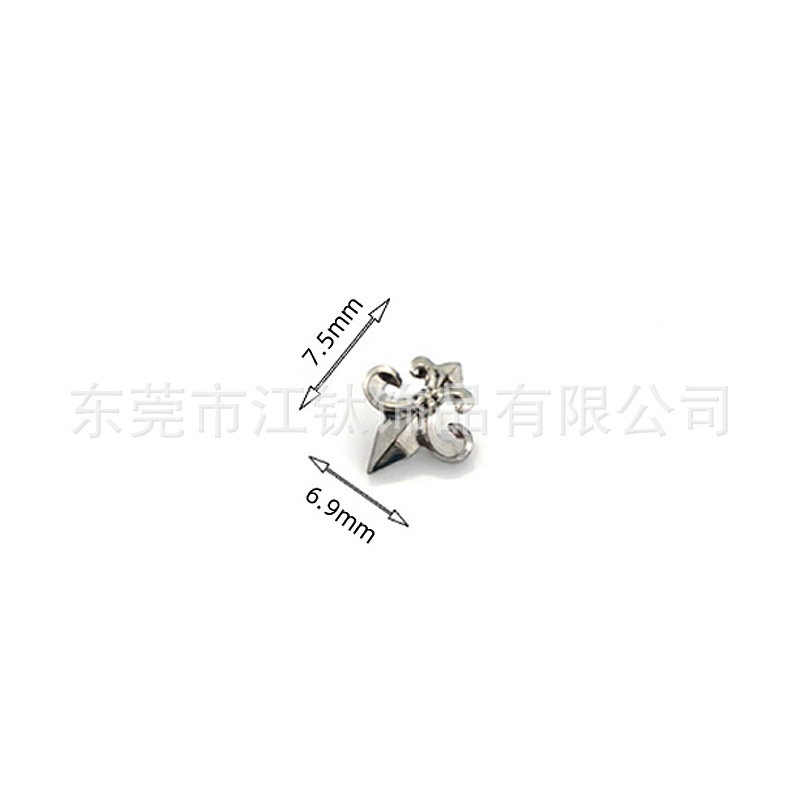 G23 Titanium Ear Bone Nail Gothic Iris Flower Cross-Border Hot Selling Body Piercing Jewelry Ear Nail - Image 3