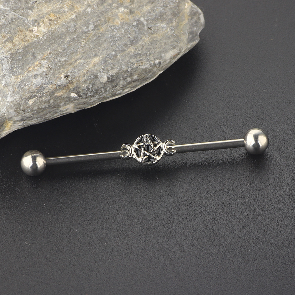 Stainless Steel Industrial Barbell Piercing Ear Stud - Cartilage Helix Tragus Body Jewelry - Image 4