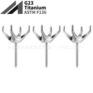 F136 Titanium Four-Prong CZ Stud Earrings Nose Stud Piercing Jewelry DIY Replacement