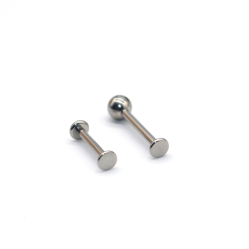 G23 Titanium Flat Curved Surface Foundation Nail Labret Lip Stud Titanium Alloy Piercing Jewelry - Image 4