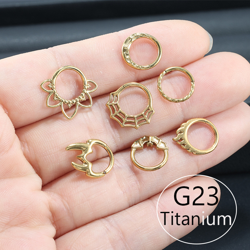 1 Piece G23 Titanium Spider Snake Moon Versatile Irregular-Shaped Nose Ring Lip Ring Body Piercing Jewelry Wholesale - Image 2
