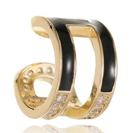 TikTok Style Exquisite Small High-End Zircon H Earrings for Women Fashion Niche Design Temperament Earrings - Image 4