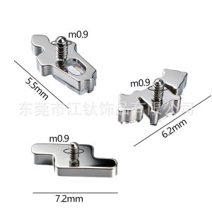 Jiangtai F136 Titanium Alloy Internally Threaded Zircon Ear Cartilage Stud - Geometric Gold & H13 Color 1.2mm x 10mm