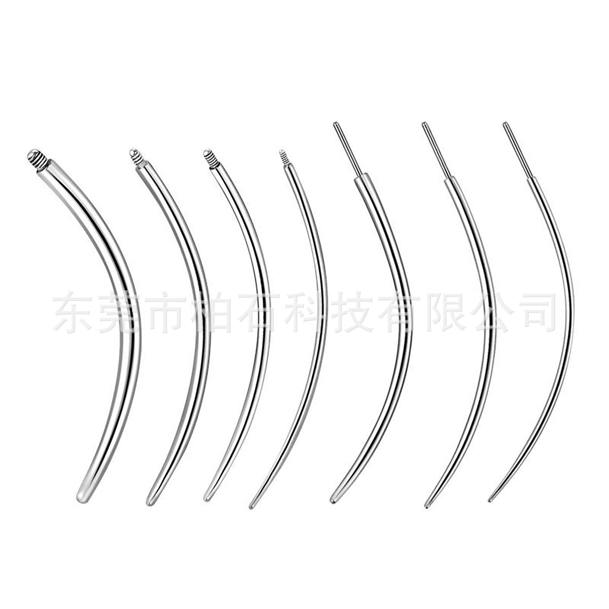 316L Surgical Steel Internally Threaded Curved Guide Rod Pin for Lip Ear Piercing Jewelry - Image 5