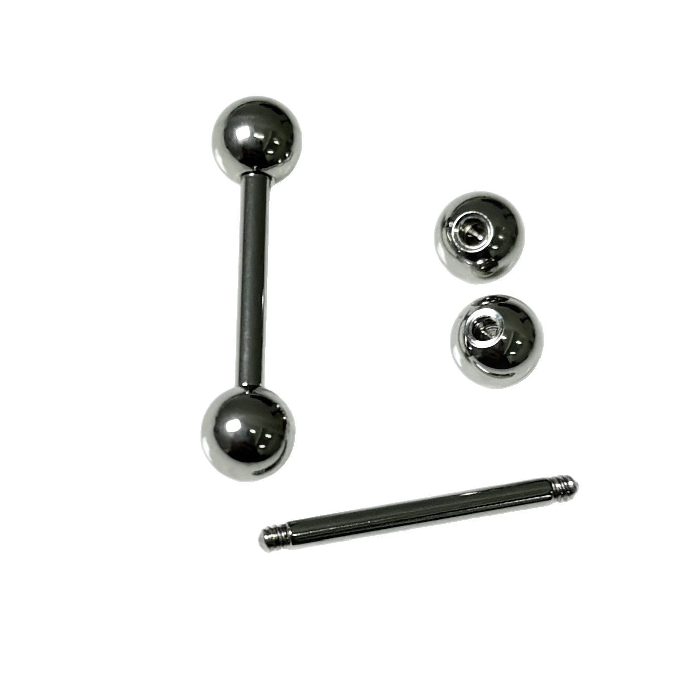 316L Titanium Ball Tongue Barbell Externally Threaded Tongue Piercing Jewelry for Men Women - Image 5