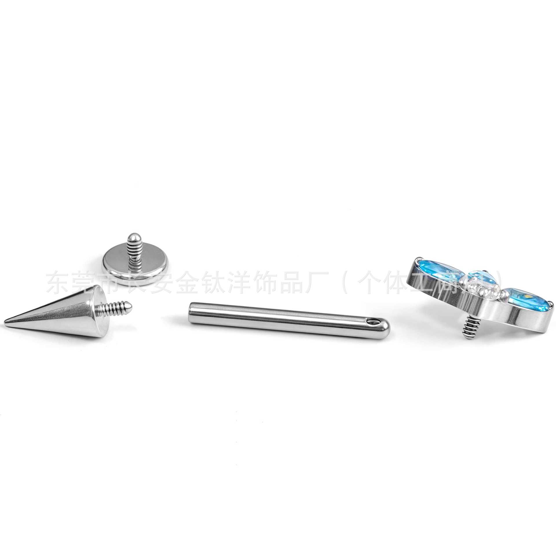 G23 Titanium Side Hole Threaded Base 1.2mmx10mm 0.9mm Thread Inner Earring Body Piercing Jewelry - Image 3