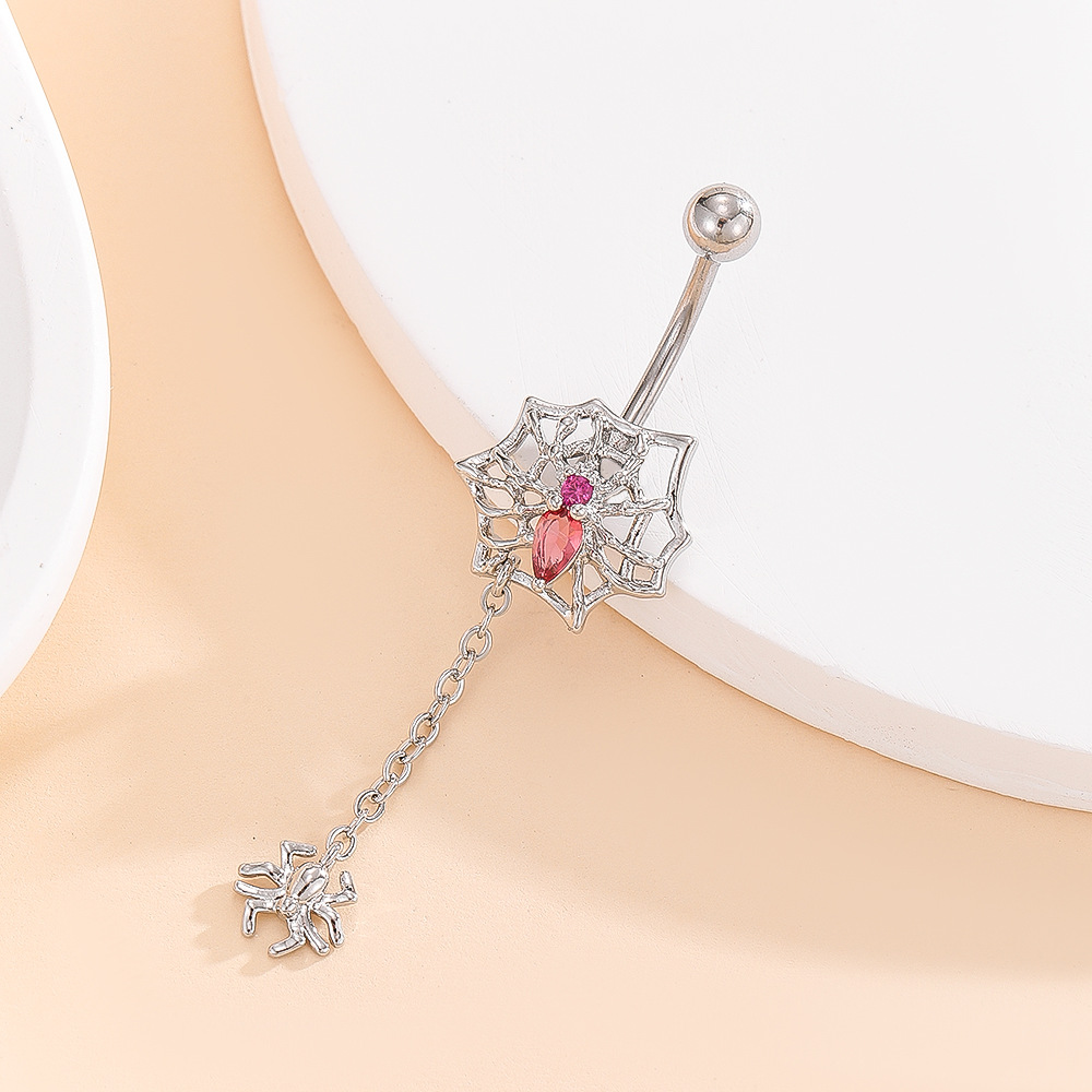 European American Spider Belly Ring CZ Zircon Navel Ornament Stainless Steel Navel Piercing Jewelry - Image 4
