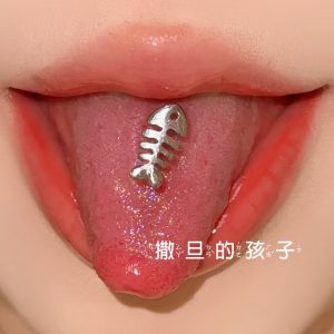 Sweet Bear 12mm Tongue Barbell 316L Surgical Steel External Thread Tongue Ring Body Piercing Jewelry