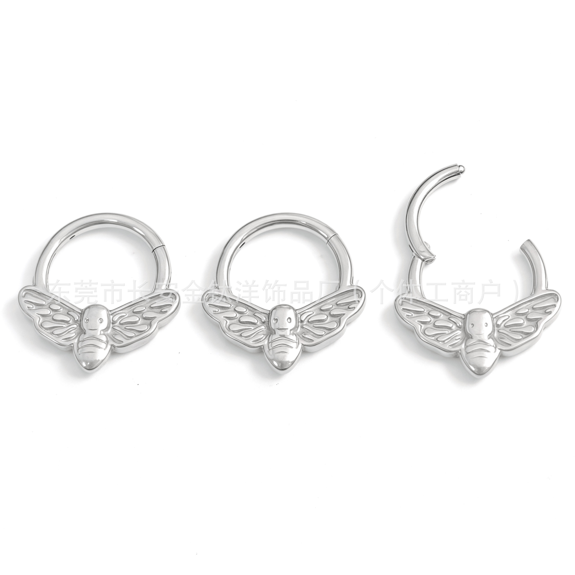 F136 Titanium Butterfly Closed Ring Pinless Hoop Earrings Lip Ring Nose Ring Seamless Ring G23 Titanium Alloy Piercing Jewelry - Image 2