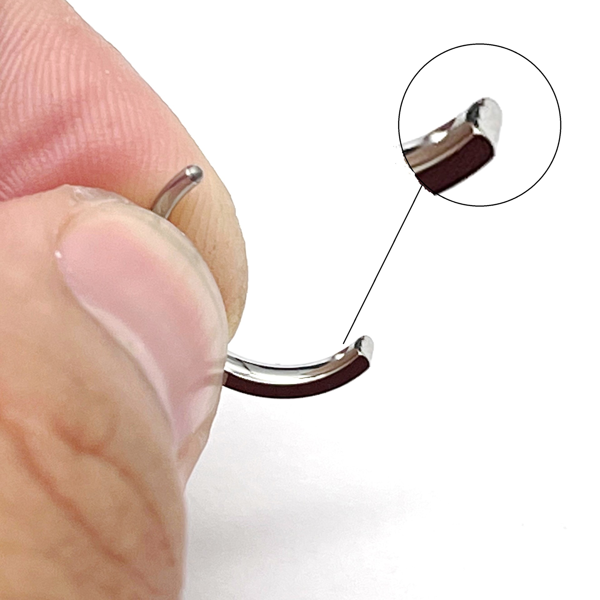 G23 Titanium Glossy Belly Button Ring Simple Curve Navel Piercing Jewelry 1.6mm*12mm - Image 3
