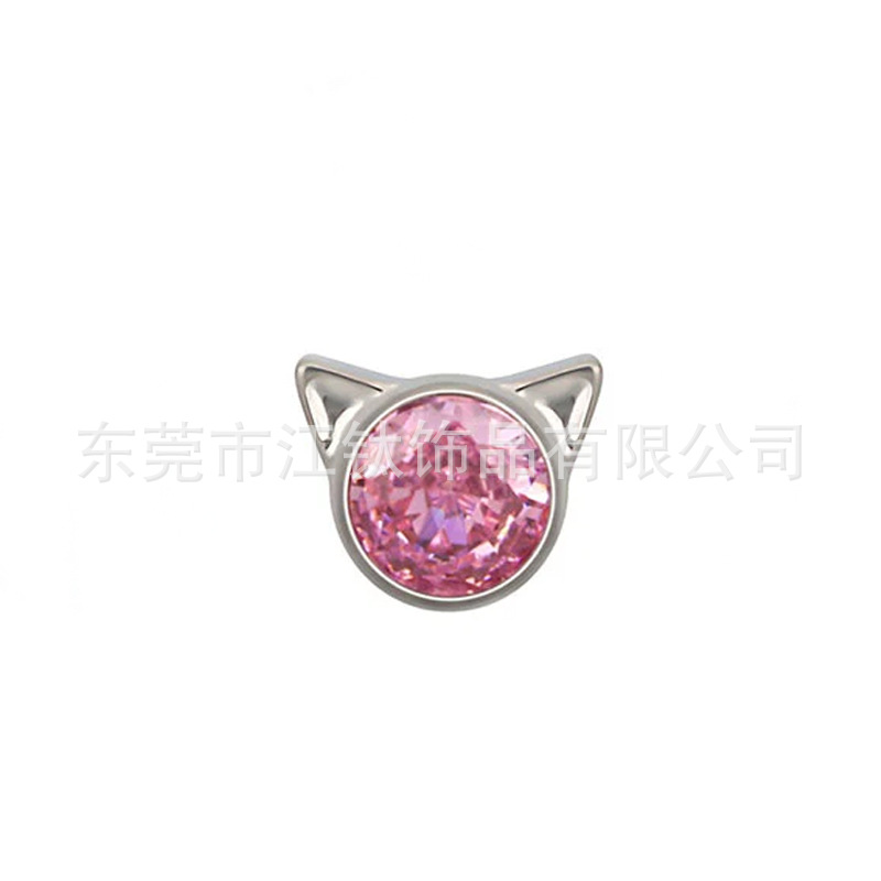 G23 Titanium Cat Ear Cartilage Stud Earring with Czech CZ Ear Piercing Jewelry - Image 5
