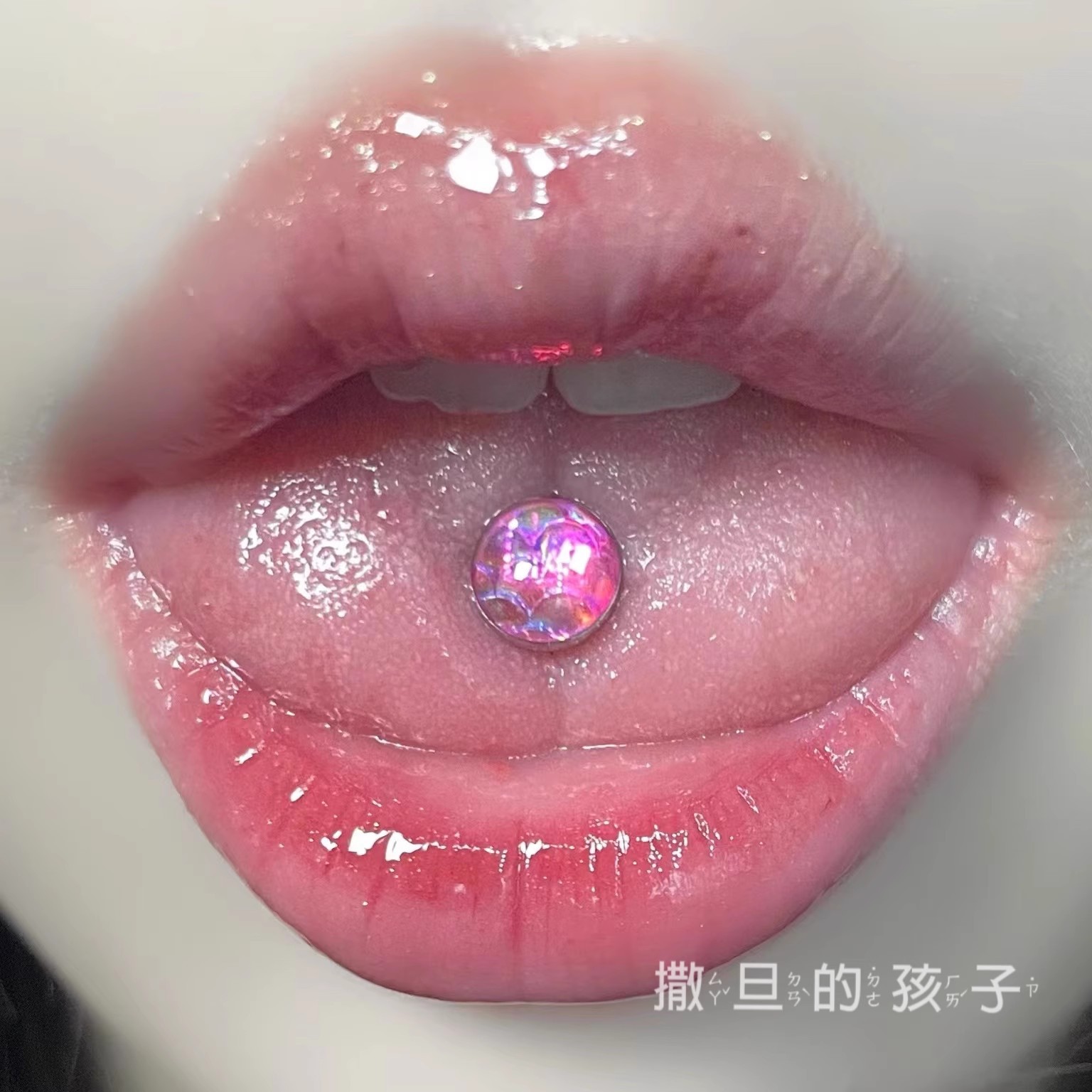 Wave Light Glow Mermaid Tongue Ring External Thread Titanium Steel Tongue Barbell Piercing Jewelry Sweet Cool Wholesale New - Image 4