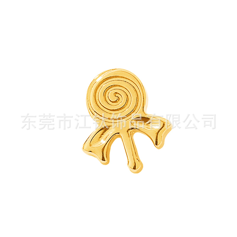 G23 Titanium Lollipop Earring Cartilage Stud Gold CZ Piercing Jewelry - Image 2