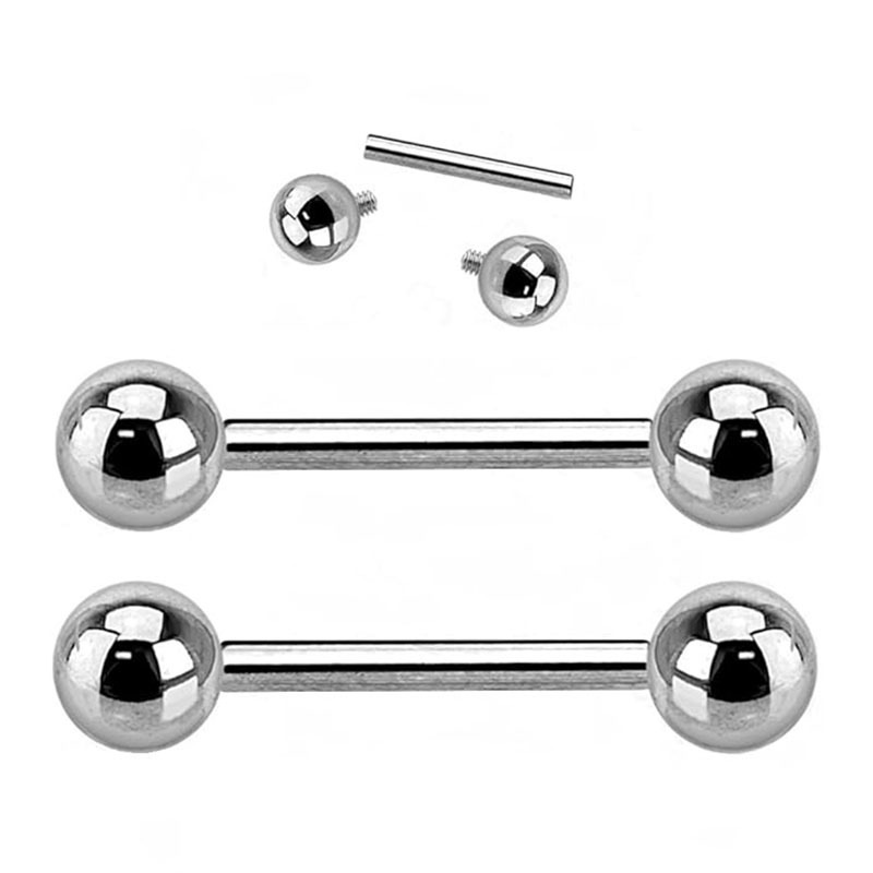 F136 Titanium Straight Bar Tongue Lip Ear Cartilage Piercing Barbell Jewelry 1.6mm 40mm - Image 4