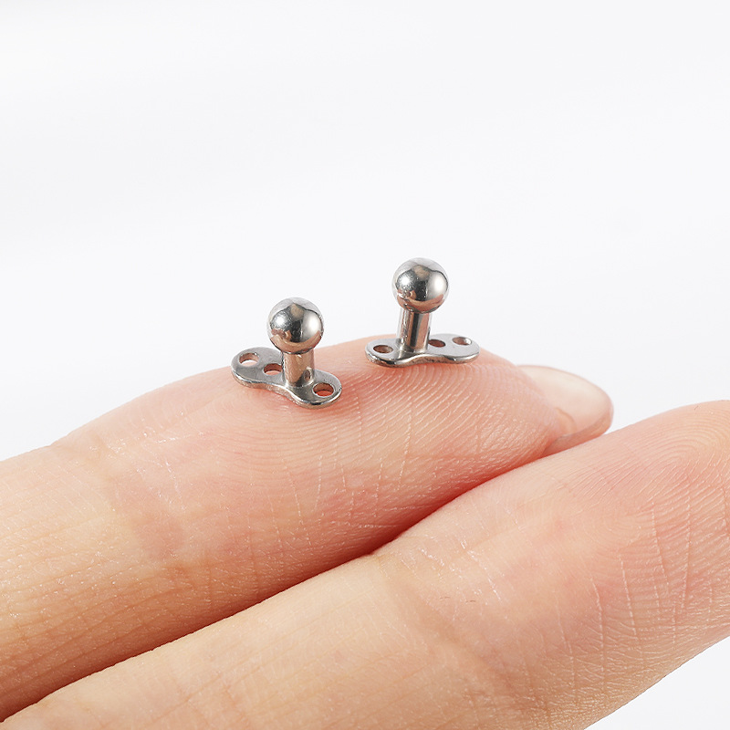 G23 Titanium Round Head Clavicle Piercing Nail Microdermal Surface Anchor Body Jewelry - Image 2