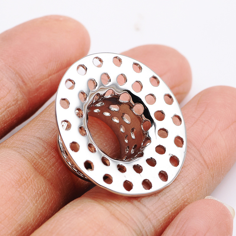 Copper Integrated Auricle Hollow Channel Ear Expander Earrings for Men Women 14mm Acrylic Ear Plug - Image 3
