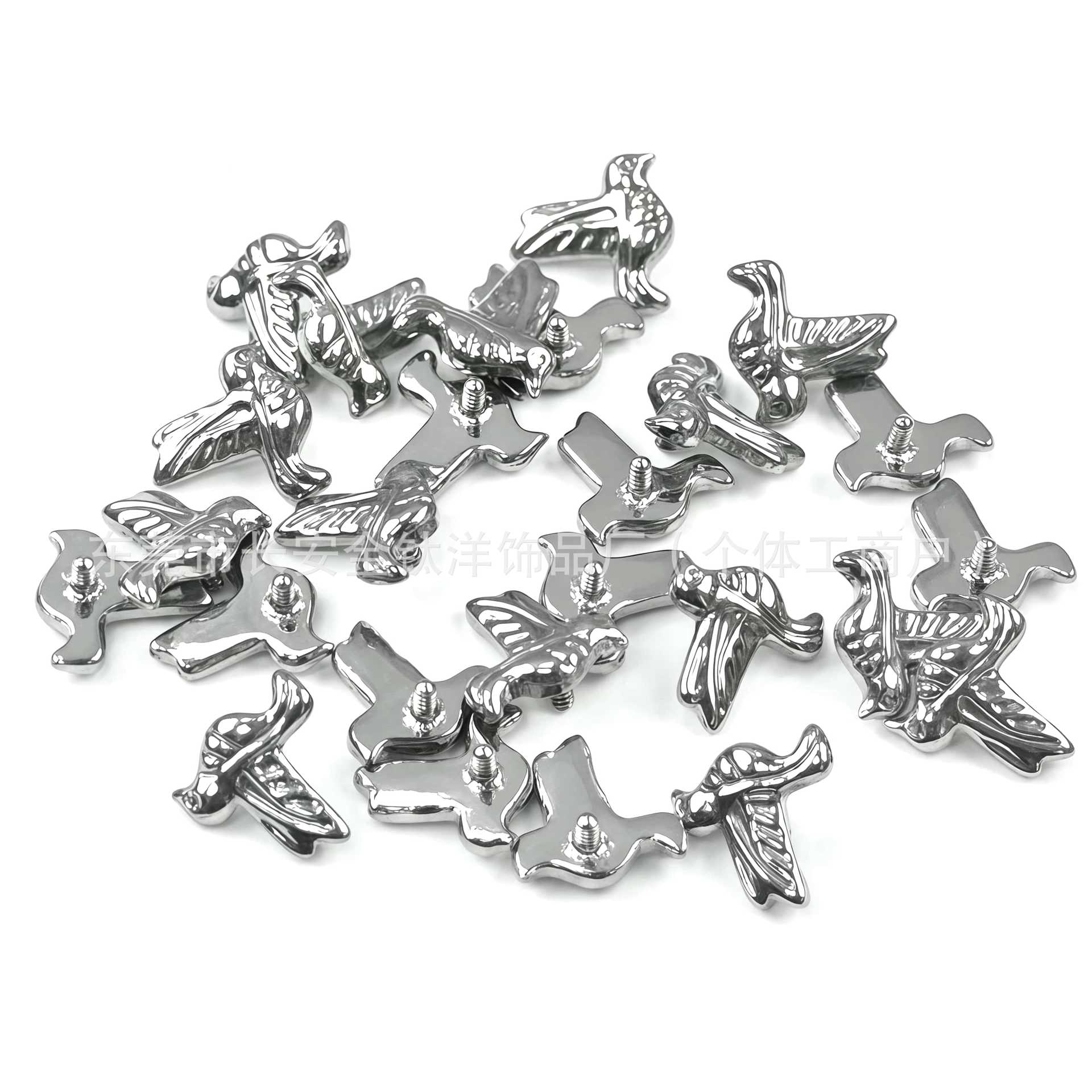 F136 Titanium Smooth Bird Internally Threaded Ear Nail Nose Nail Cochlea Ear Bone Nail G23 Titanium Alloy Body Piercing Jewelry - Image 4