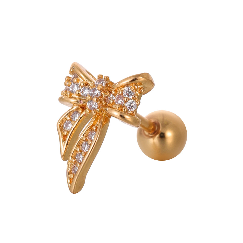 18K Gold Plated Stainless Steel Micro-Inlay Butterfly Belly Ring – Advanced Sense Navel Jewelry for Women - Image 4