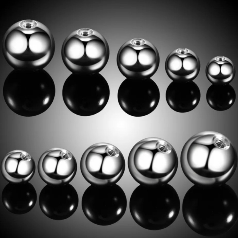 F136 Titanium Alloy Internal Thread Ball Ear Stud Replacement Parts 16G 8mm Lip Stud Eyebrow Stud Tongue Stud Piercing Jewelry - Image 2