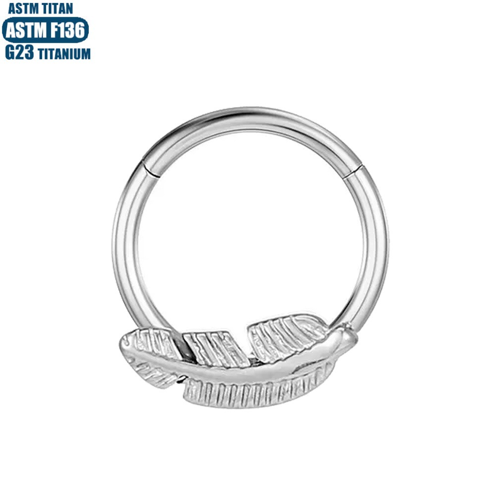 Black F136 Titanium Alloy Seamless Nose Ring - 1.2x12mm Open Hoop for Septum, Nostril, Tragus & Cartilage Piercing - Image 4