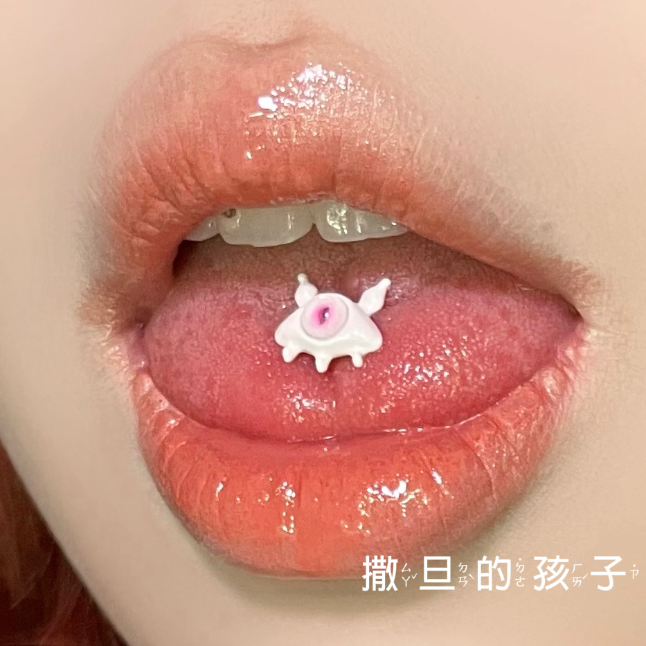 Sweet Cool 12mm 16G Externally Threaded Tongue Barbell Pink 316L Surgical Steel Tongue Ring - Image 4
