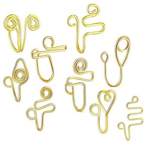 Stainless Steel Fake Nose Ring Vacuum Electroplating Piercing Jewelry Non-Porous Nose Clip Rose Gold