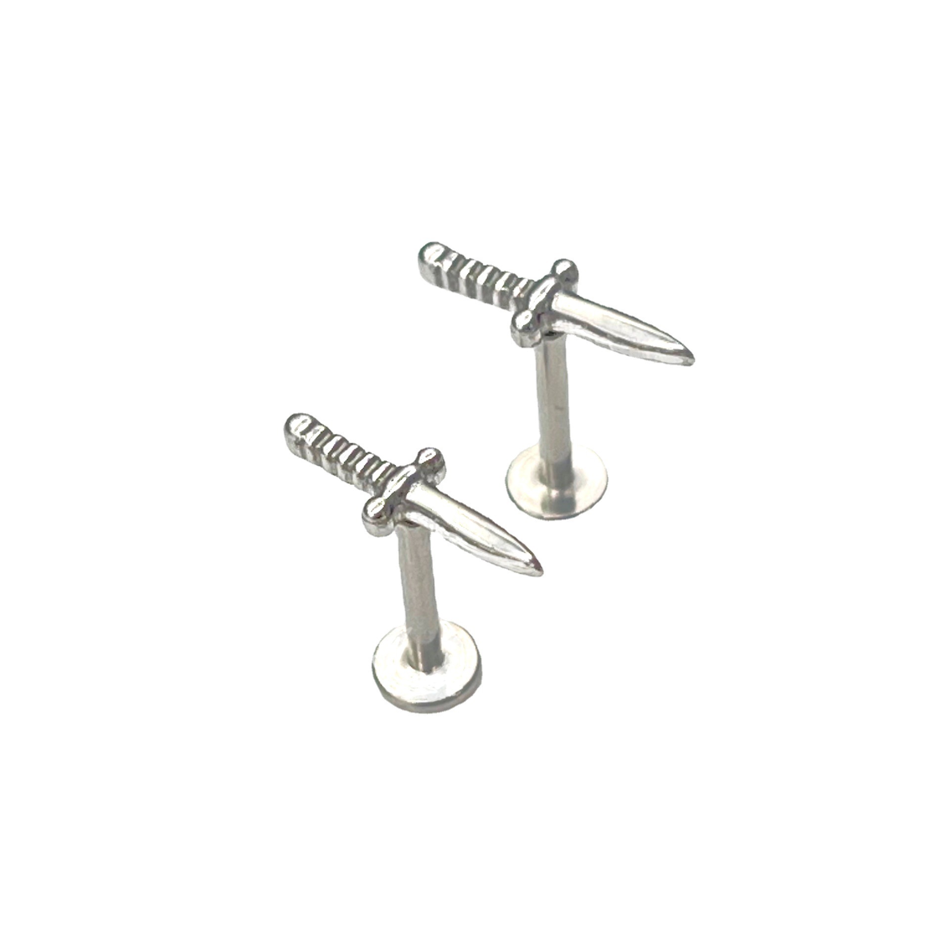 G23 Titanium Sword Dagger Earring Cartilage Stud Ear Bone Nail Body Piercing Jewelry - Image 5