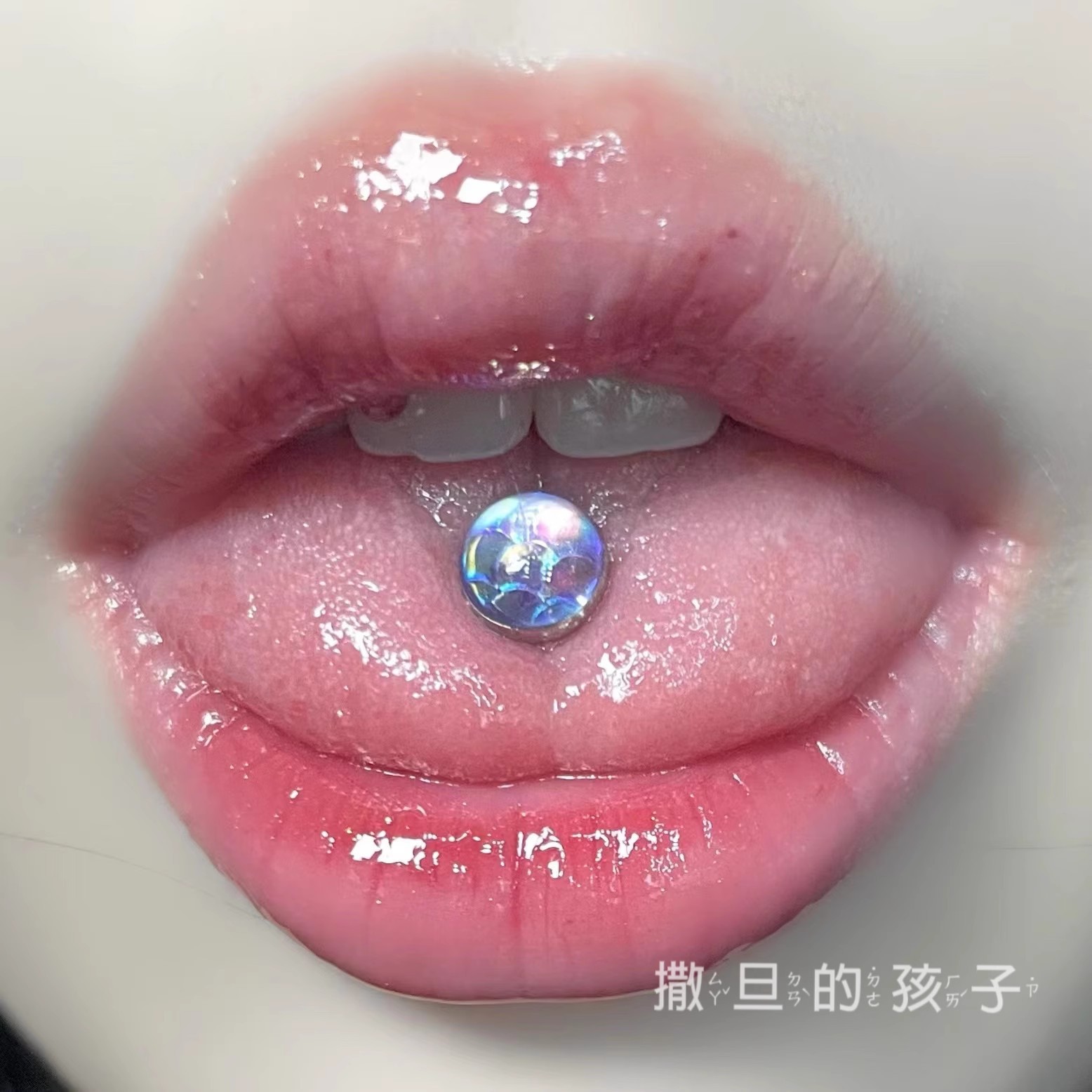 Wave Light Glow Mermaid Tongue Ring External Thread Titanium Steel Tongue Barbell Piercing Jewelry Sweet Cool Wholesale New - Image 2