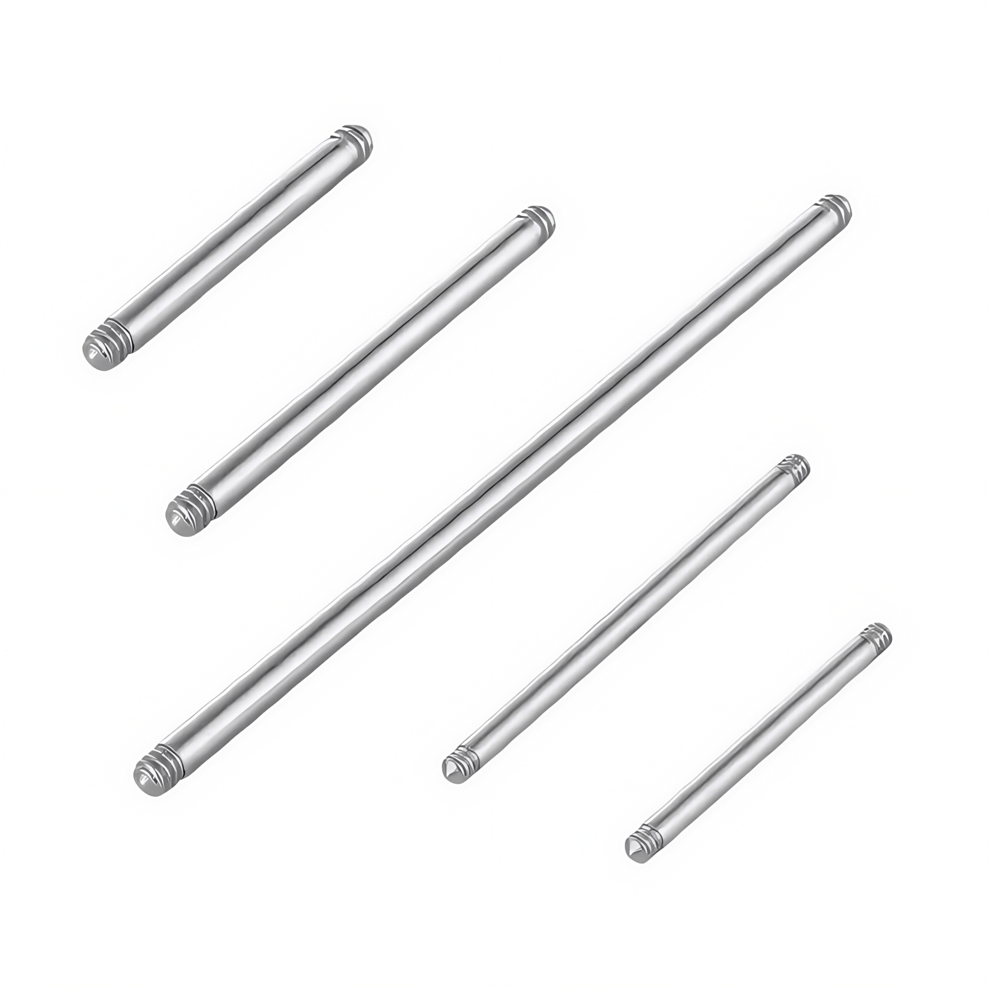 F136 Titanium External Thread Tongue Barbell Straight Rod G23 Titanium Alloy Body Piercing Replacement - Image 5
